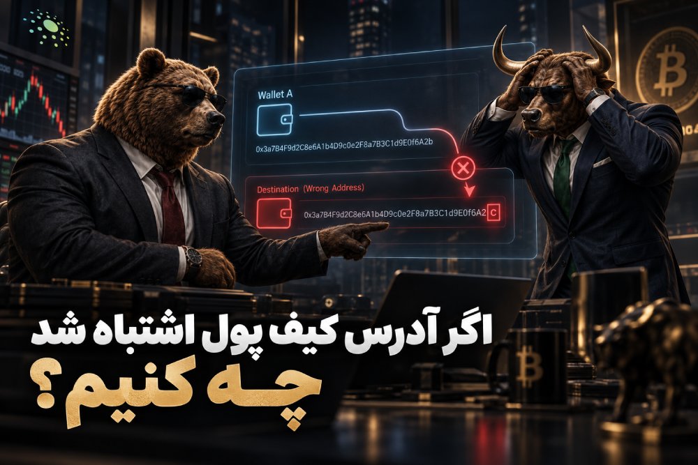 اگر آدرس کیف پول اشتباه شد چه کنیم؟